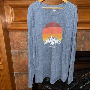 Old Navy Heather Blue Graphic Tee